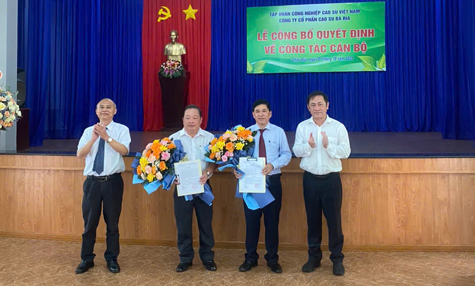 Ông Trần Khắc Chung giữ chức Tổng Giám đốc Cao su Bà Rịa